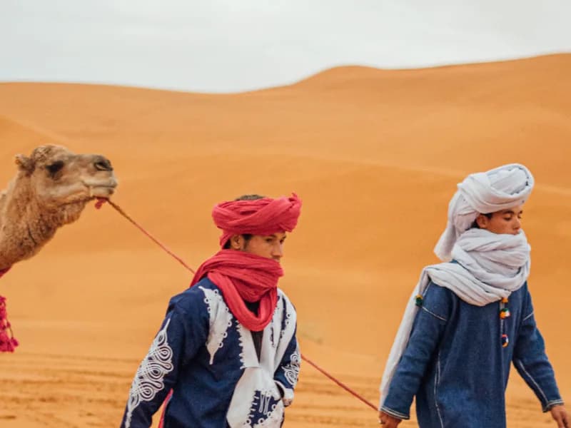 Paseo en dromedario al atardecer